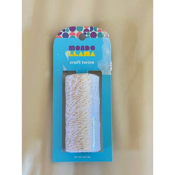 Mondo Llama  Gold  Craft Twine 100 yd total - Picture 1 of 6